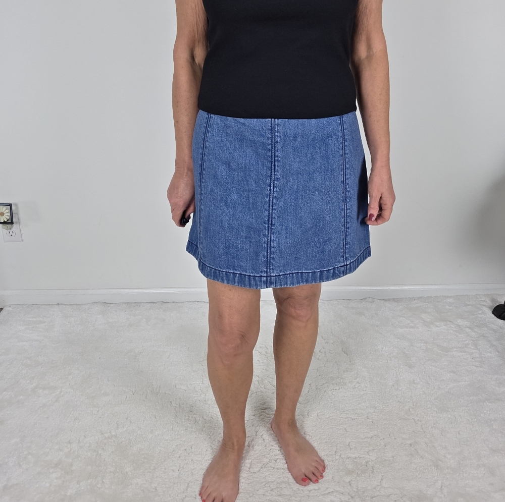 Free People Jean Mini Skirt Size 10